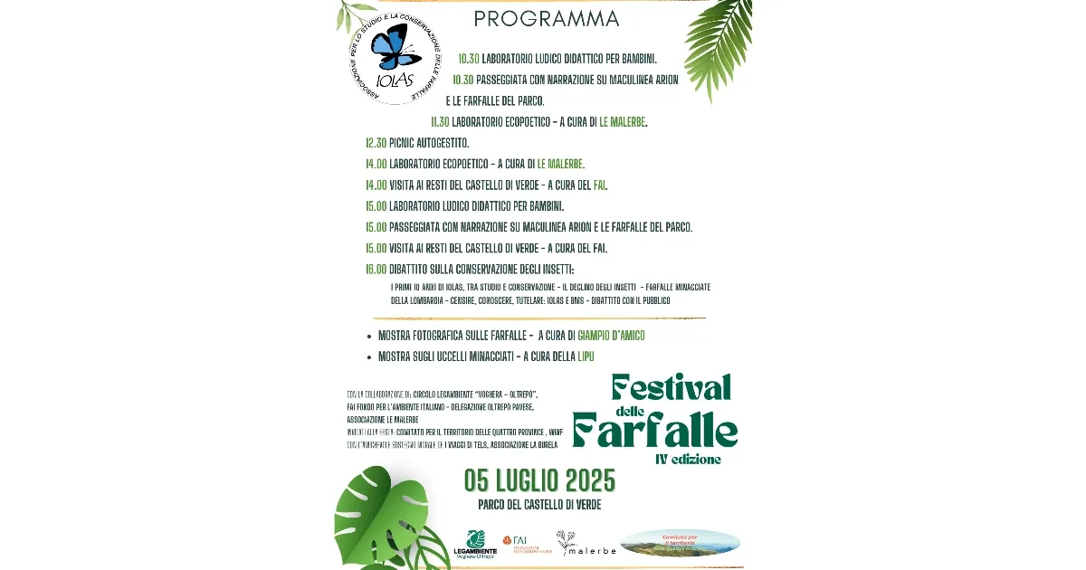 Immagine header 5 per Festival delle Farfalle 2025 - IV edizione