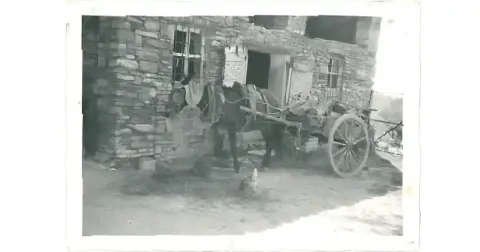 thumb: Mulo di un ambulante di fronte alle stalle della caserma | Pometo